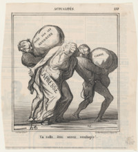 Va t-elle être assez soulagée!, 1870. Creator: Honore Daumier.