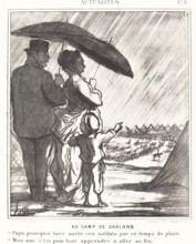 Au Camp de Chalons, 1869. Creator: Honore Daumier.