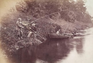 Fishing Party, Perthshire, from an album compiled by Sir John Everett Millais, 1879. Creator: Unknown.