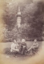 Millais, John Bright and Sir Henry James at Dalguise, from an album compiled by John Everett Millais Creator: Rupert Potter.