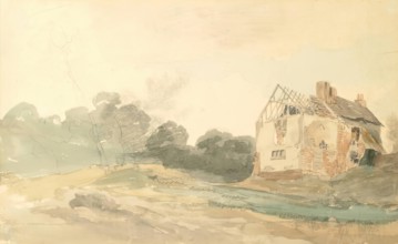 Landscape with Deserted Farmstead, 1825-1849. Creator: Cornelius Varley.