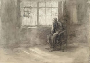 The Bird Cage, c1840-1911. Creator: Jozef Israels.
