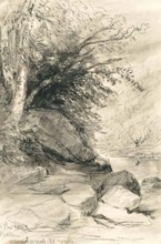 On the Wharf, Bolton Abbey, 1844. Creator: David Cox the Elder.