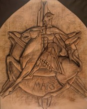 Cartoon For The "Mars" Window In The Scottish National War Memorial, Edinburgh, 1926. Creator: Douglas Strachan.