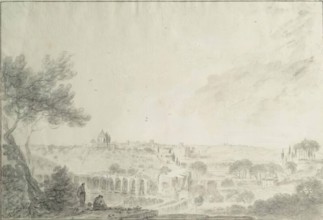 A View of Rome with St Peter's, c1754. Creator: Richard Wilson.