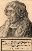 Portrait of Bilibald Pirkeymheir, 1524. Creator: Albrecht Durer.