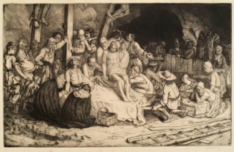 The Descent From The Cross, 1897 Reworked. Creator: William Strang.