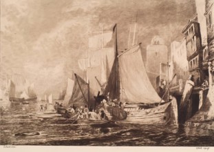 Canal Scene with Shipping,  (c1820s), c1880s. Creator: William Brassey Hole.