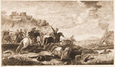 Battle Scene, c1770s. Creator: William Baillie.