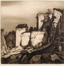 The Walls Of The Alhambra, 1912. Creator: William Strang.