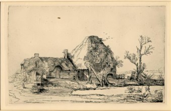 Cottage Farm, c1630-1660. Creator: Rembrandt Harmensz van Rijn.
