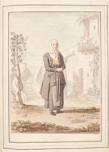 A Widow Woman of Procida, leaf from 'A Collection of Dresses by David Allan Mostly from Nature',1776 Creator: David Allan.