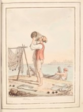 Italian Fisherman, leaf from 'A Collection of Dresses by David Allan Mostly from Nature', 1776. Creator: David Allan.
