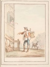 Milkman of Rome, leaf from 'A Collection of Dresses by David Allan Mostly from Nature', 1776. Creator: David Allan.