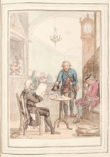Coffee House, Rome, leaf from 'A Collection of Dresses by David Allan Mostly from Nature', 1776. Creator: David Allan.