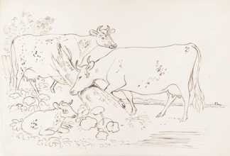 Dairy Cattle, 1825-1839. Creator: James Howe.