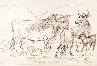 West Highland Cattle, 1825-1839. Creator: James Howe.