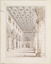 Aberdeen Cathedral - Interior of Nave, 1848-1852. Creator: Robert William Billings.