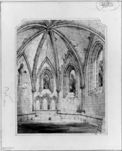 Inchcolm near Edinburgh - The Chapter House, 1856. Creator: Robert William Billings.