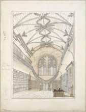 King's College Library, 1848. Creator: Robert William Billings.