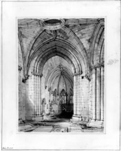 Seton Chapel - Interior looking East, 1848-1852. Creator: Robert William Billings.