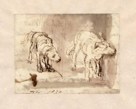 Study of Dogs, 1820. Creator: David Wilkie.