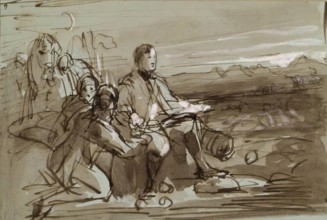 Historical Composition - Duke of Wellington?, c1840s. Creator: John Phillip.