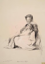 Hebrew Woman and Child, 1840. Creator: Joseph Nash.