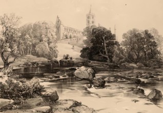 Scotland Delineated-Dunblane Cathedral, 1847. Creator: James Duffield Harding.
