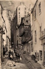 Scotland Delineated-Fleshmarket, Edinburgh, 1847. Creator: James Duffield Harding.