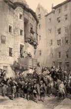 Scotland Delineated-West Bow, Edinburgh, 1847. Creator: James Duffield Harding.