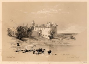 Scotland Delineated-Linlithgow Palace, 1847. Creator: James Duffield Harding.