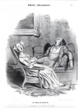 Moeurs Conjugales. Six Mois de Mariage, 1839. Creator: Honore Daumier.
