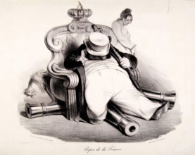 Repos de la France, 1834. Creator: Honore Daumier.