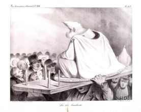 La tête branlante, 1834. Creator: Honore Daumier.
