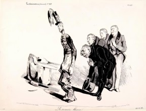 La Caricature (Journal) N.218. La Première Blessure, 1835. Creator: Honore Daumier.