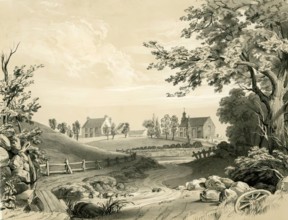 Church and Manse of Cults, c1843-1889. Creator: James Gordon Junior.