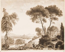Landscape in the Manner of Claude, (c1630s), c1758. Creator: William Baillie.