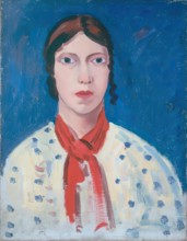 Head of a Gypsy, 1909. Creator: James Dickson Innes.