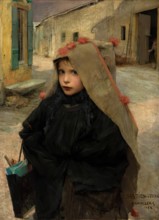 Going to School, 1882. Creator: Jules Bastien-Lepage.