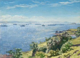 Convoy Anchorage, from Lismore, 1939-1945. Creator: Stephen Bone.