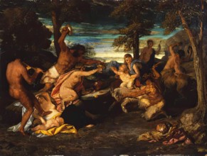 Bacchus nursed by the Nymphs of Nyssa, c1827. Creator: William Dyce.