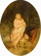 Nude Bather-after Rubens, c1840-1867. Creator: John Phillip.