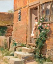 The Cottage Door, 1884. Creator: Alfred Augustus Glendening Jr.