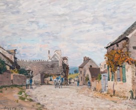 La Petite Place - La Rue du Village, 1874. Creator: Alfred Sisley.