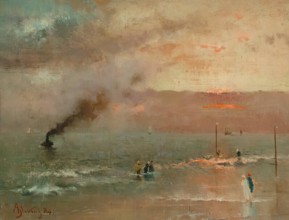 Scheveningen Sands, 1884. Creator: Alfred Stevens.