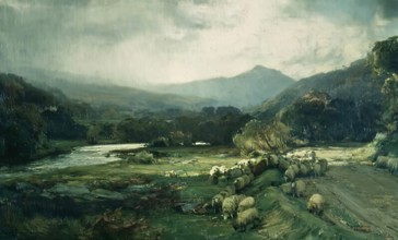 River and Road, Strathdon, 1898. Creator: David Farquharson.