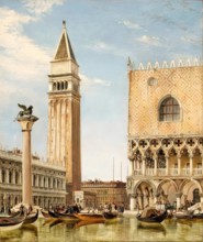The Piazzetta, Venice, 1860. Creator: Edward William Cooke.
