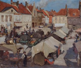 Northern European Market Scene, c1872-1910. Creator: George Davidson.