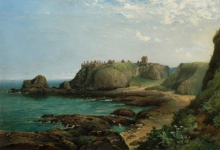 Dunnottar Castle, 1857. Creator: James Cassie.